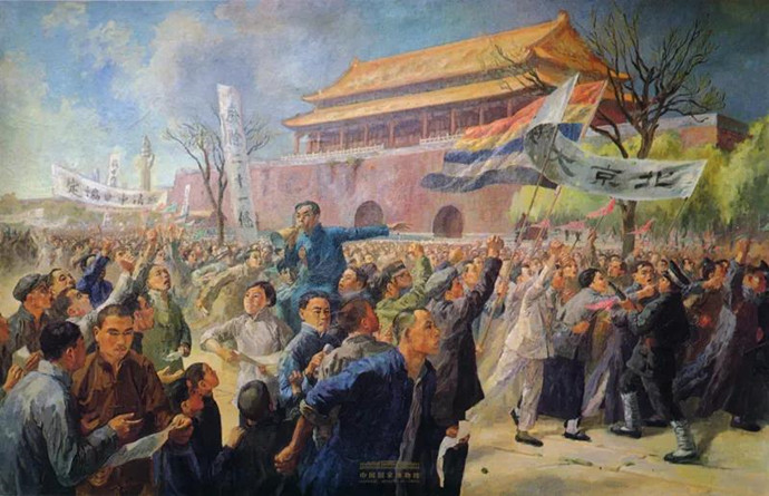 周令釗《五四運動》油畫，1951年，中國國家博物館藏.jpg